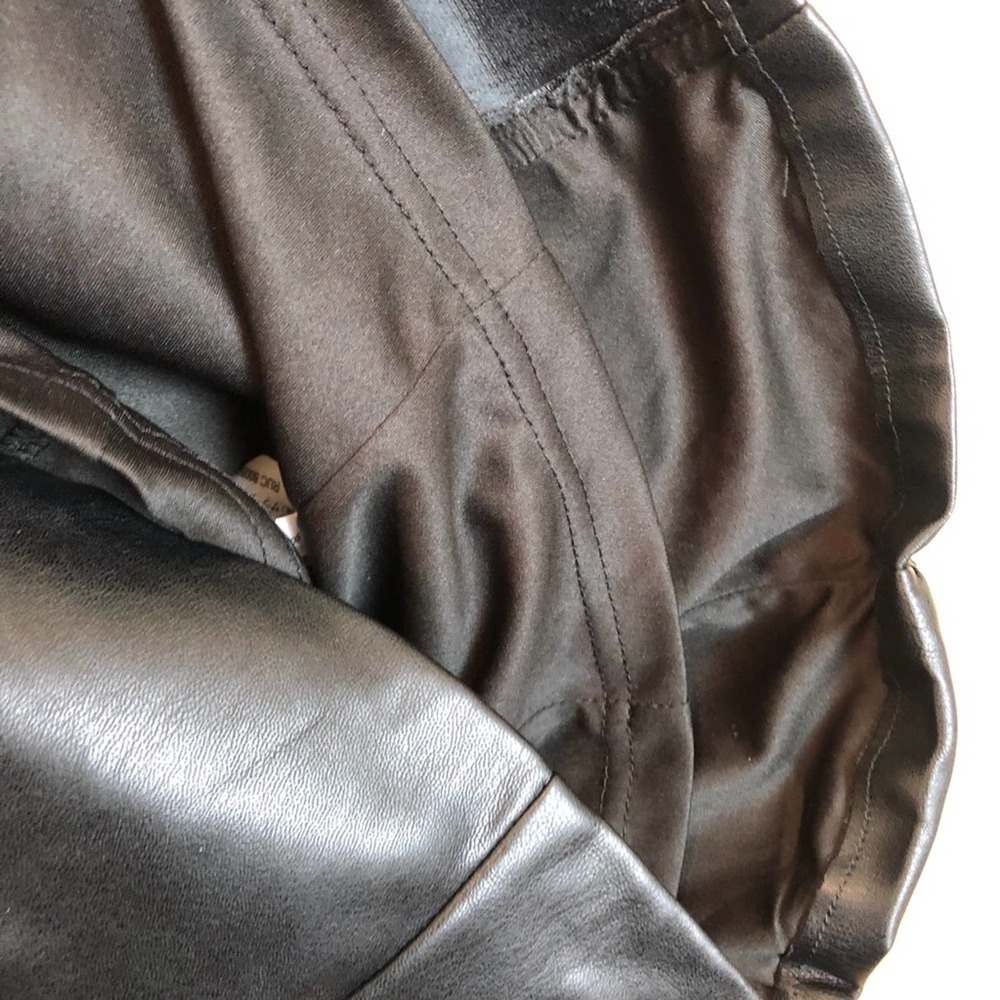 NWOT Zara Blogger Faux Leather Ruched Mini Dress. - Picture 7 of 10